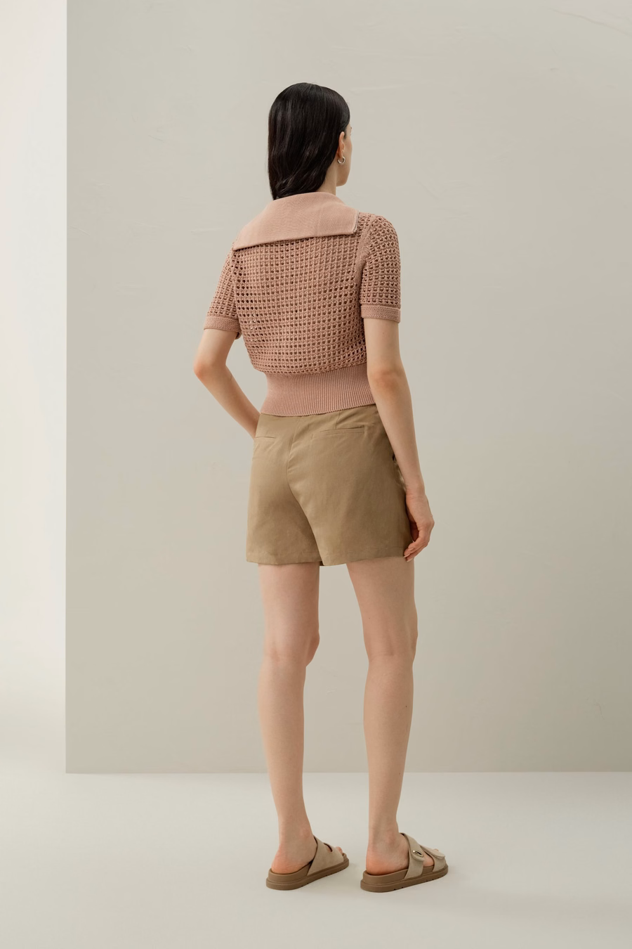 Cardigan a doppia zip in maglia Toscana Pointelle