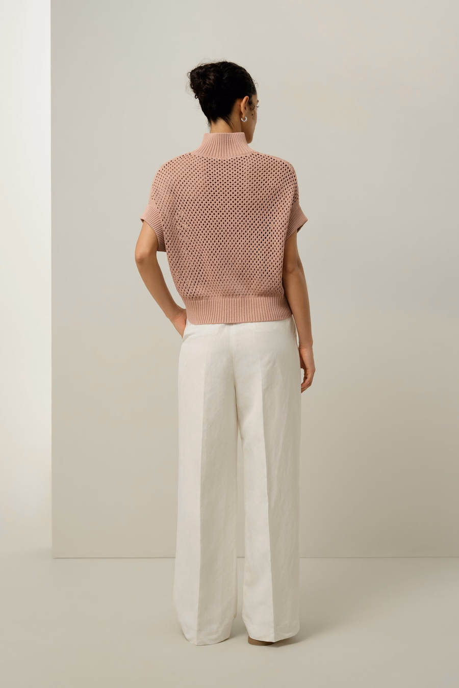Maglione Half-Zip Pointelle della Toscana