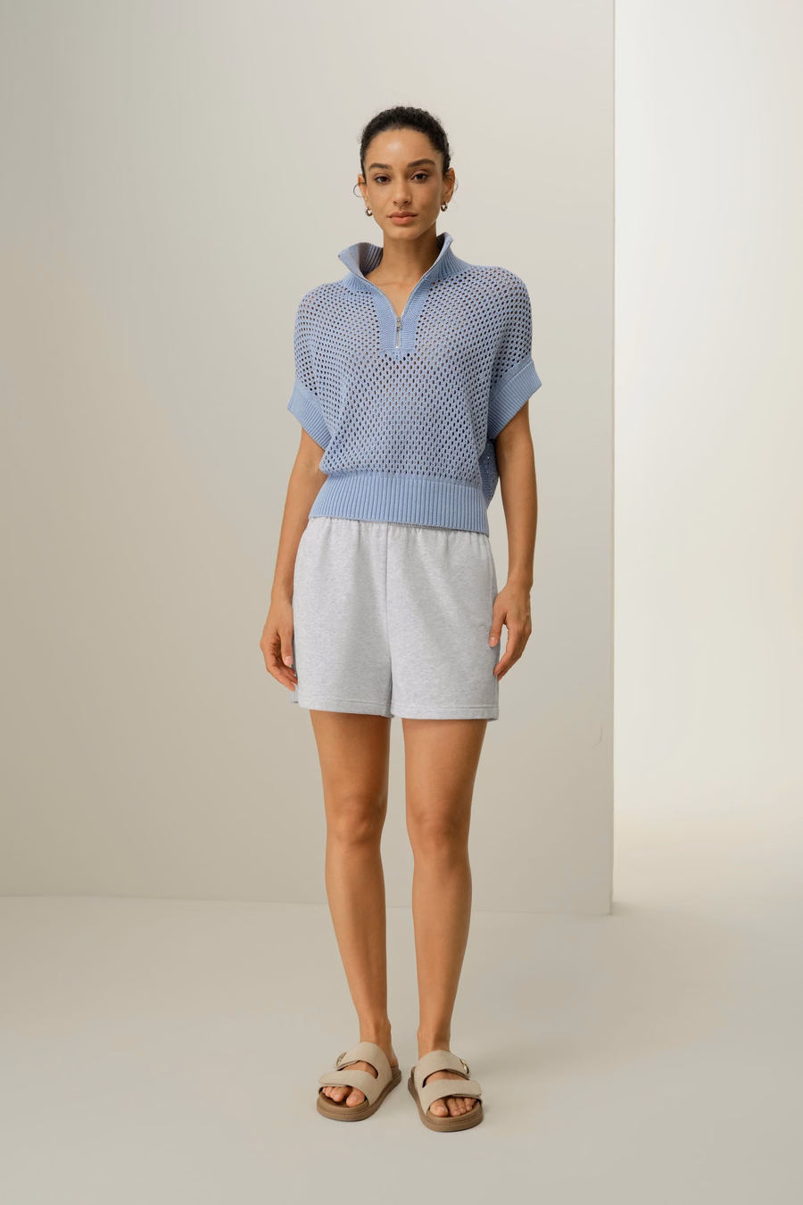 Maglione Half-Zip Pointelle della Toscana