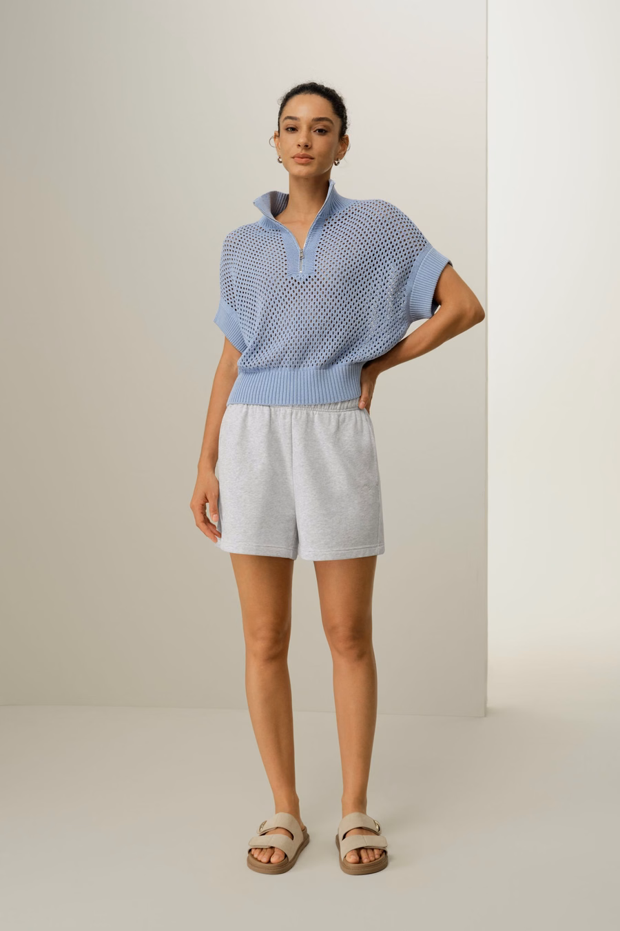 Maglione Half-Zip Pointelle della Toscana