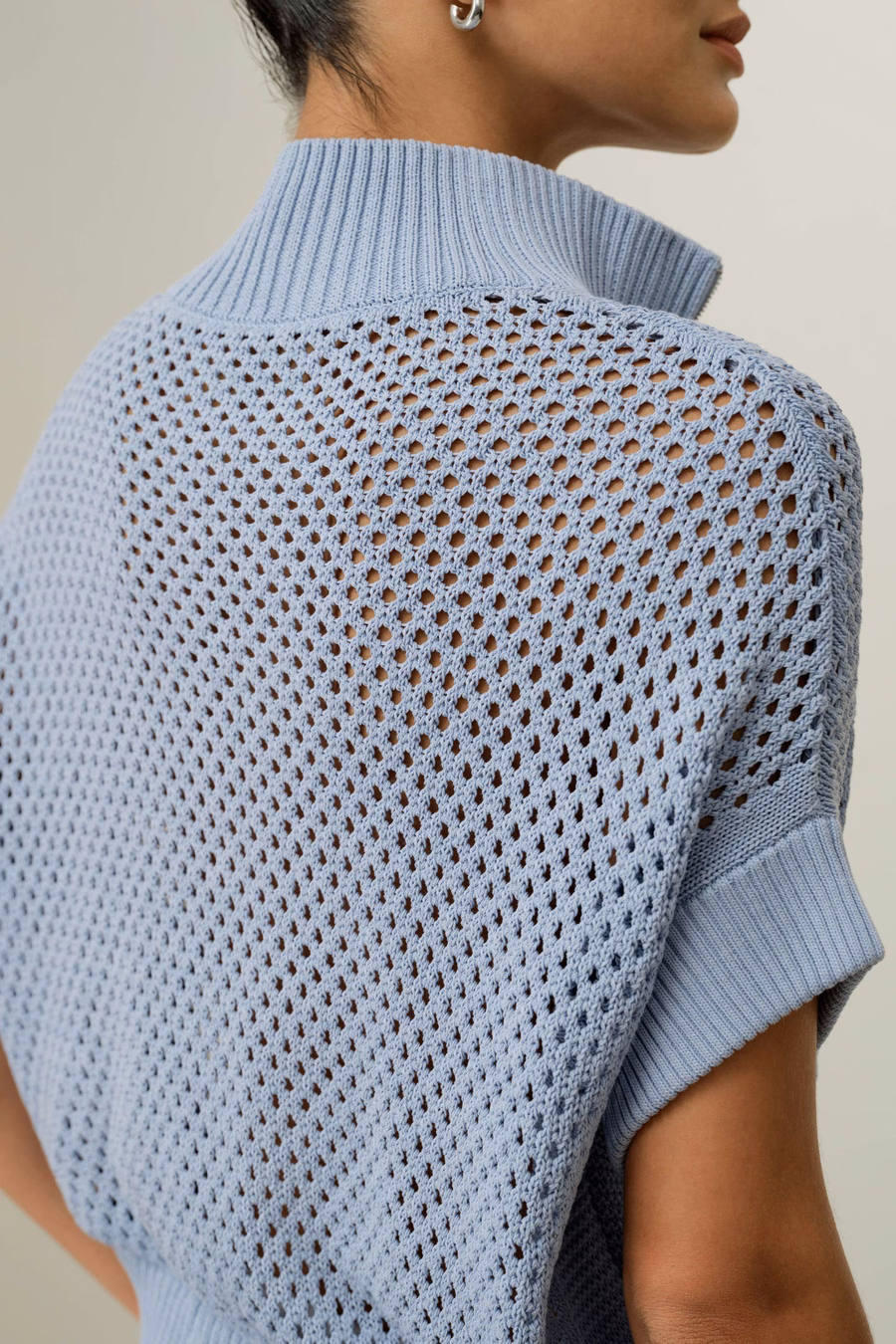 Maglione Half-Zip Pointelle della Toscana