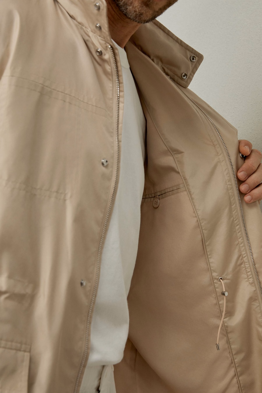 Giacca Moderna Utilitaria Uomo Resistente all'Acqua