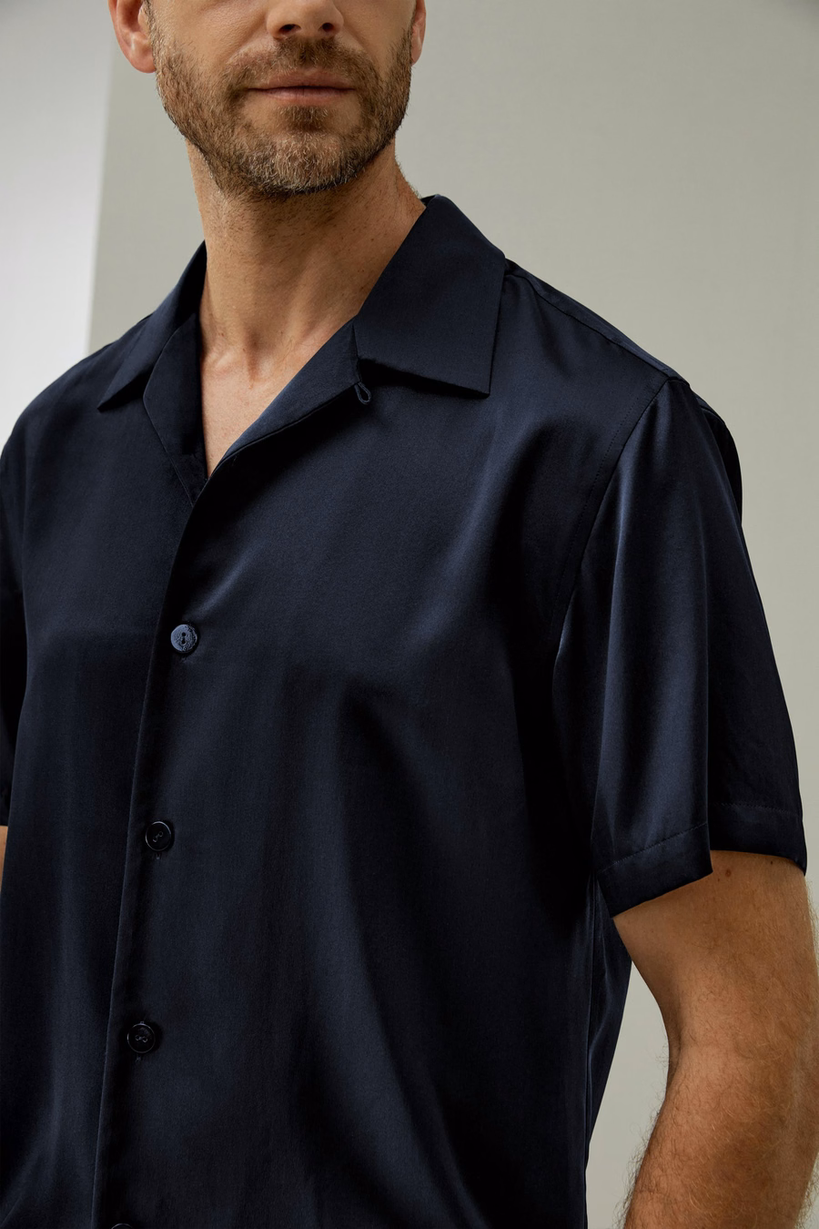 Camicia da Uomo in Seta Camp