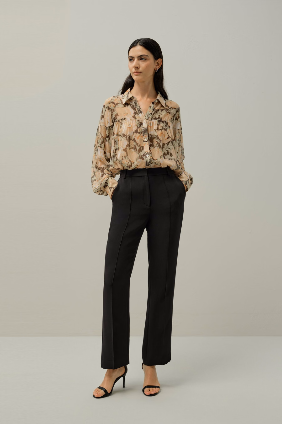Poppy Parade Blusa di Seta - Realizzata con Tessuto Liberty