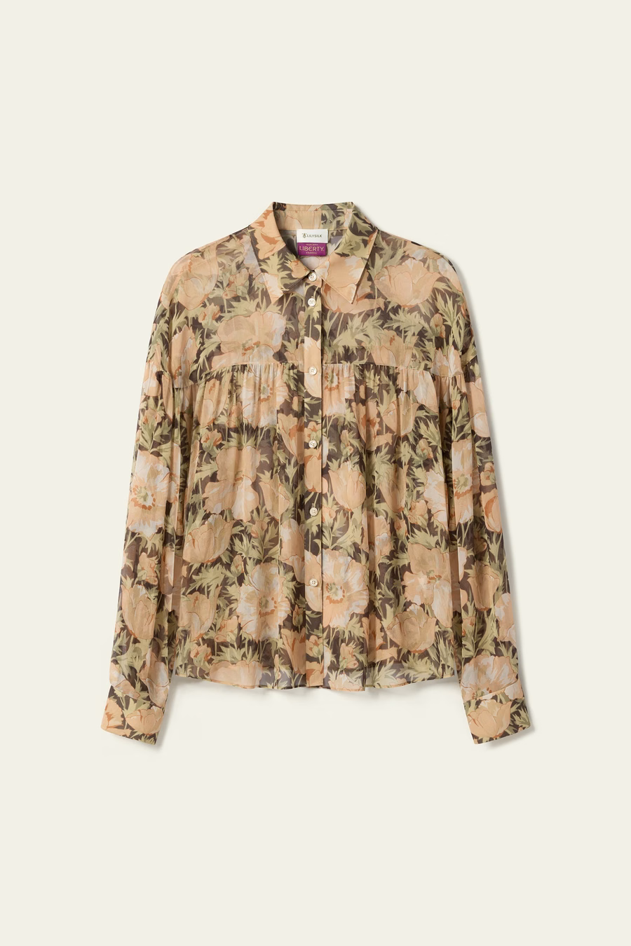 Poppy Parade Blusa di Seta - Realizzata con Tessuto Liberty