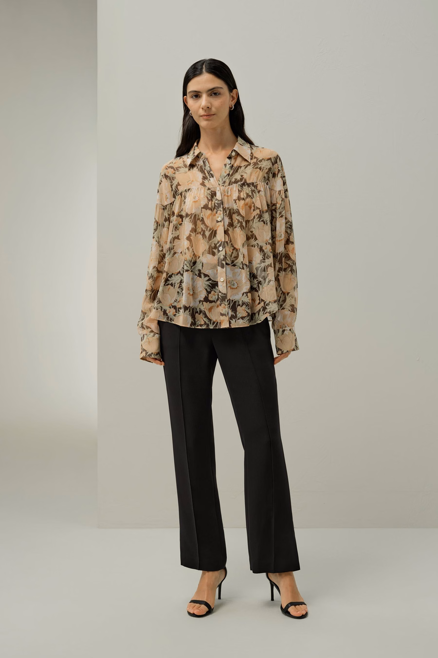Poppy Parade Blusa di Seta - Realizzata con Tessuto Liberty