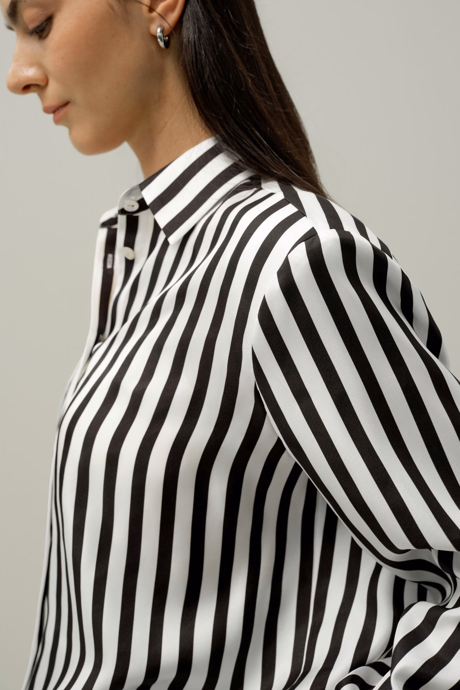 LILYSILK X LYDIA TOMLINSON Camicia a righe Audrey
