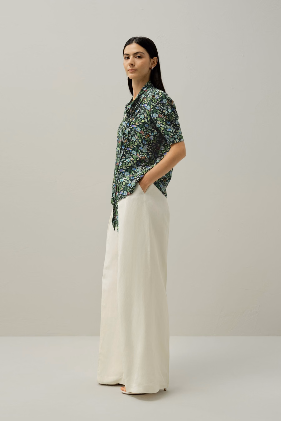 Blusa a maniche a sbuffo - Realizzata con Tessuto Liberty