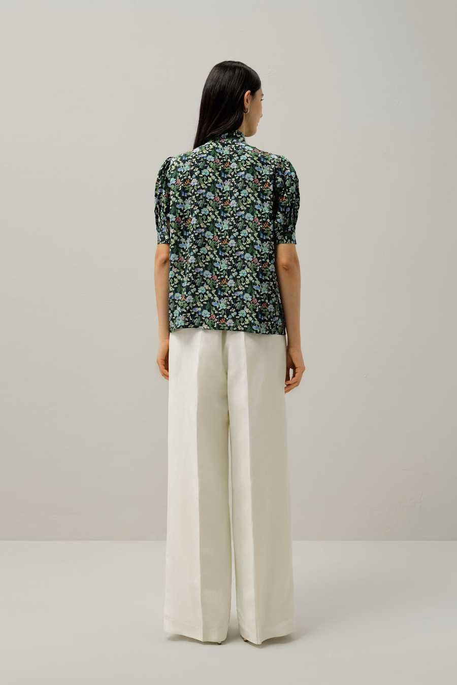 Blusa a maniche a sbuffo - Realizzata con Tessuto Liberty