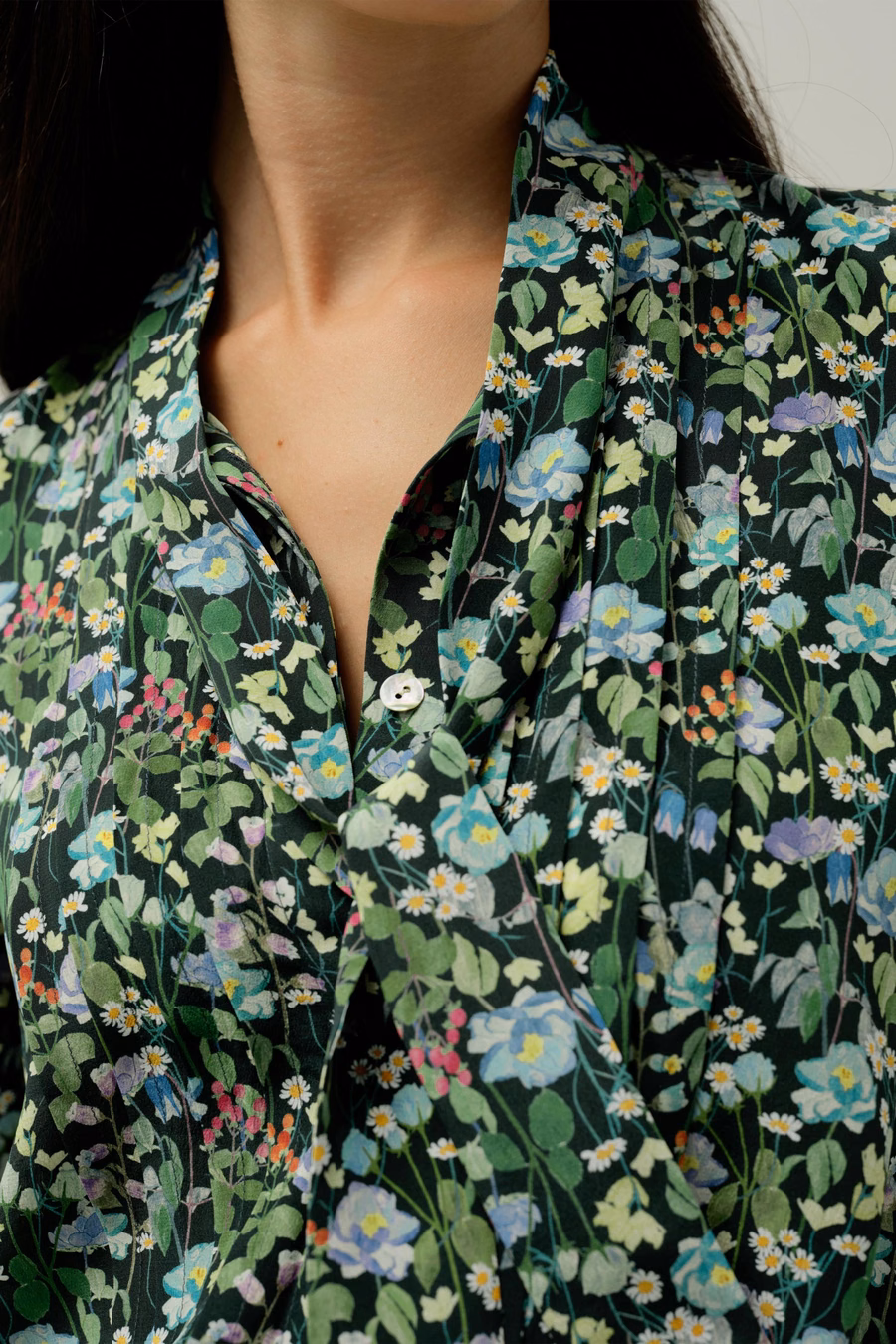 Blusa a maniche a sbuffo - Realizzata con Tessuto Liberty