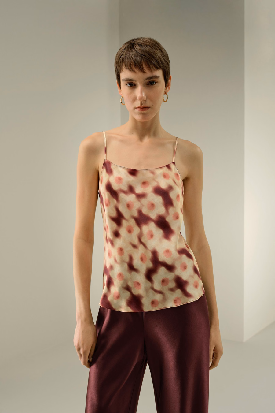 Canotta in Seta Daffodil Bloom - Realizzata con Tessuto Liberty