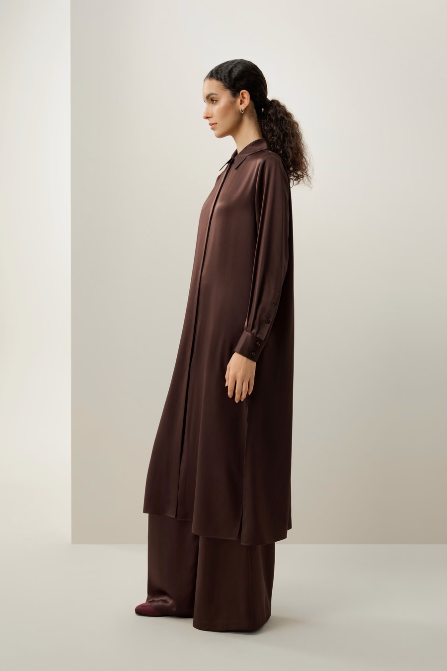 Abito Camicia in Seta Charmeuse