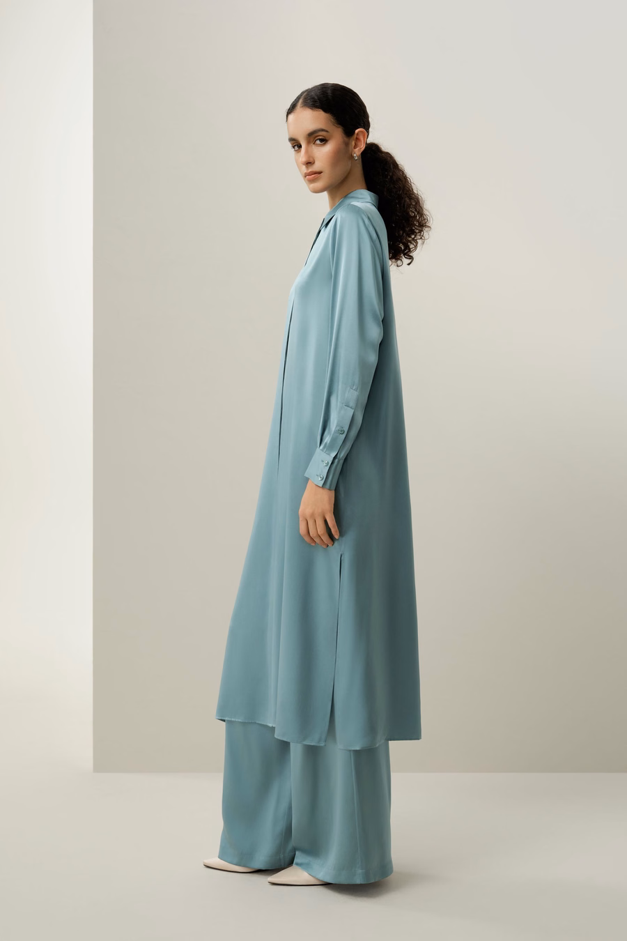 Abito Camicia in Seta Charmeuse