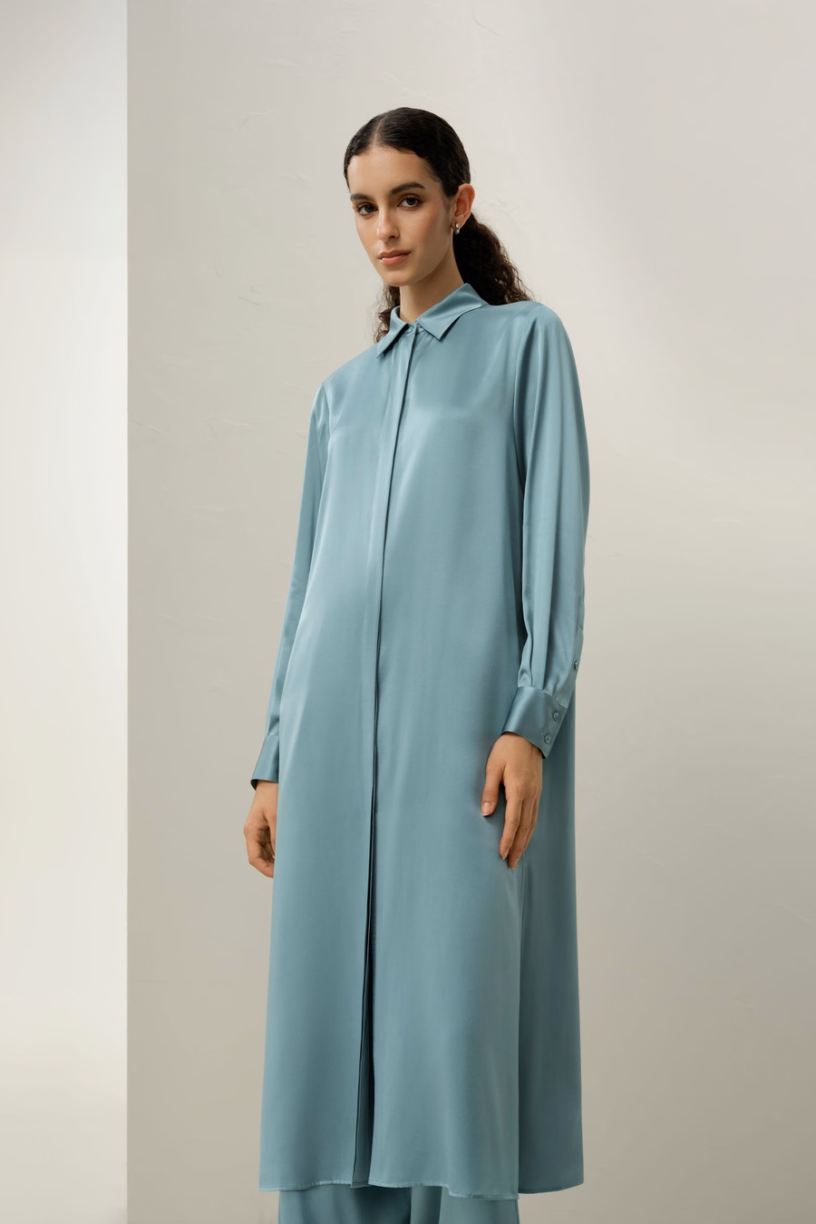 Abito Camicia in Seta Charmeuse