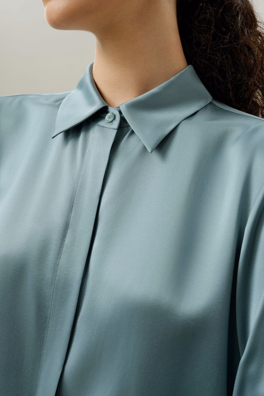 Abito Camicia in Seta Charmeuse
