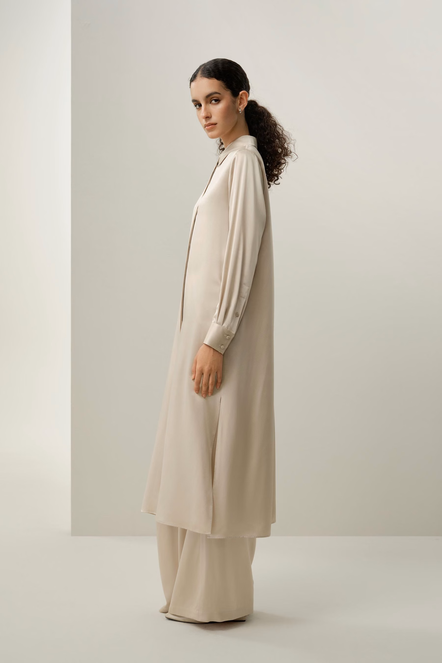 Abito Camicia in Seta Charmeuse