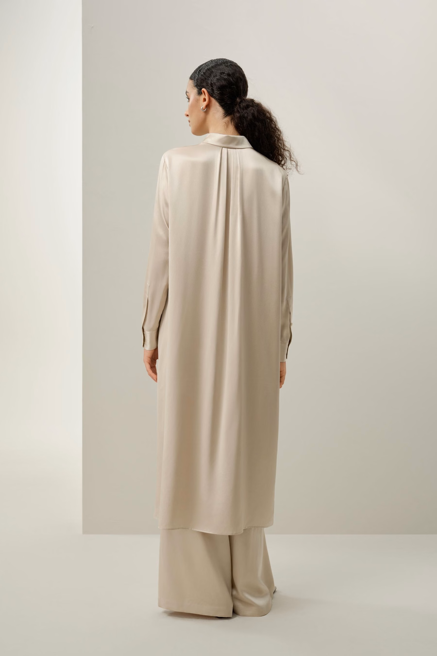 Abito Camicia in Seta Charmeuse