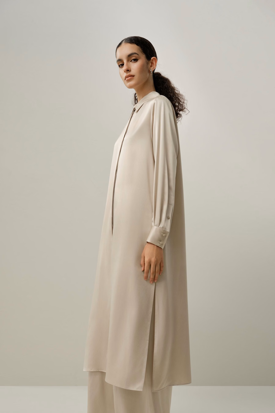 Abito Camicia in Seta Charmeuse