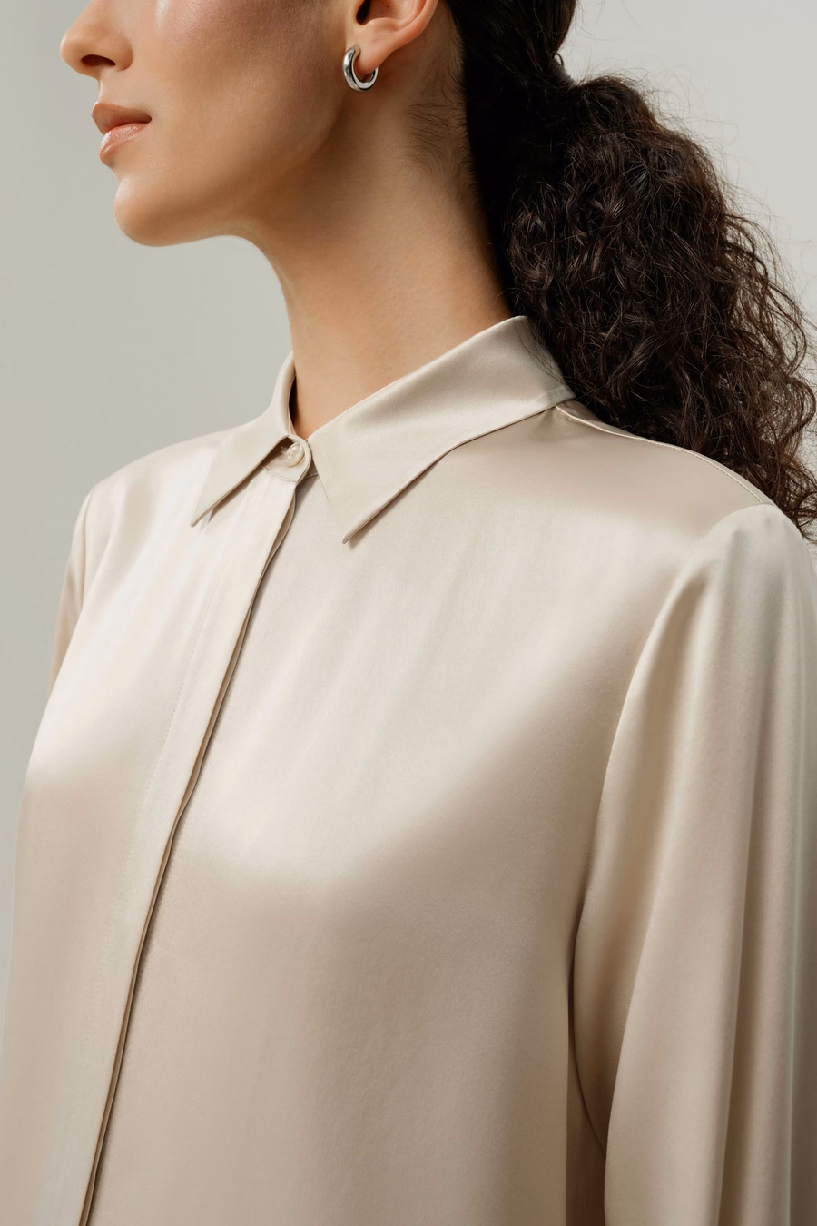 Abito Camicia in Seta Charmeuse