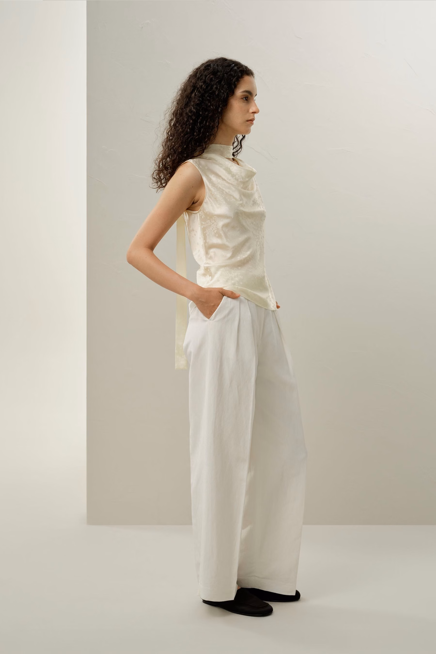 YING Top in Seta Jacquard