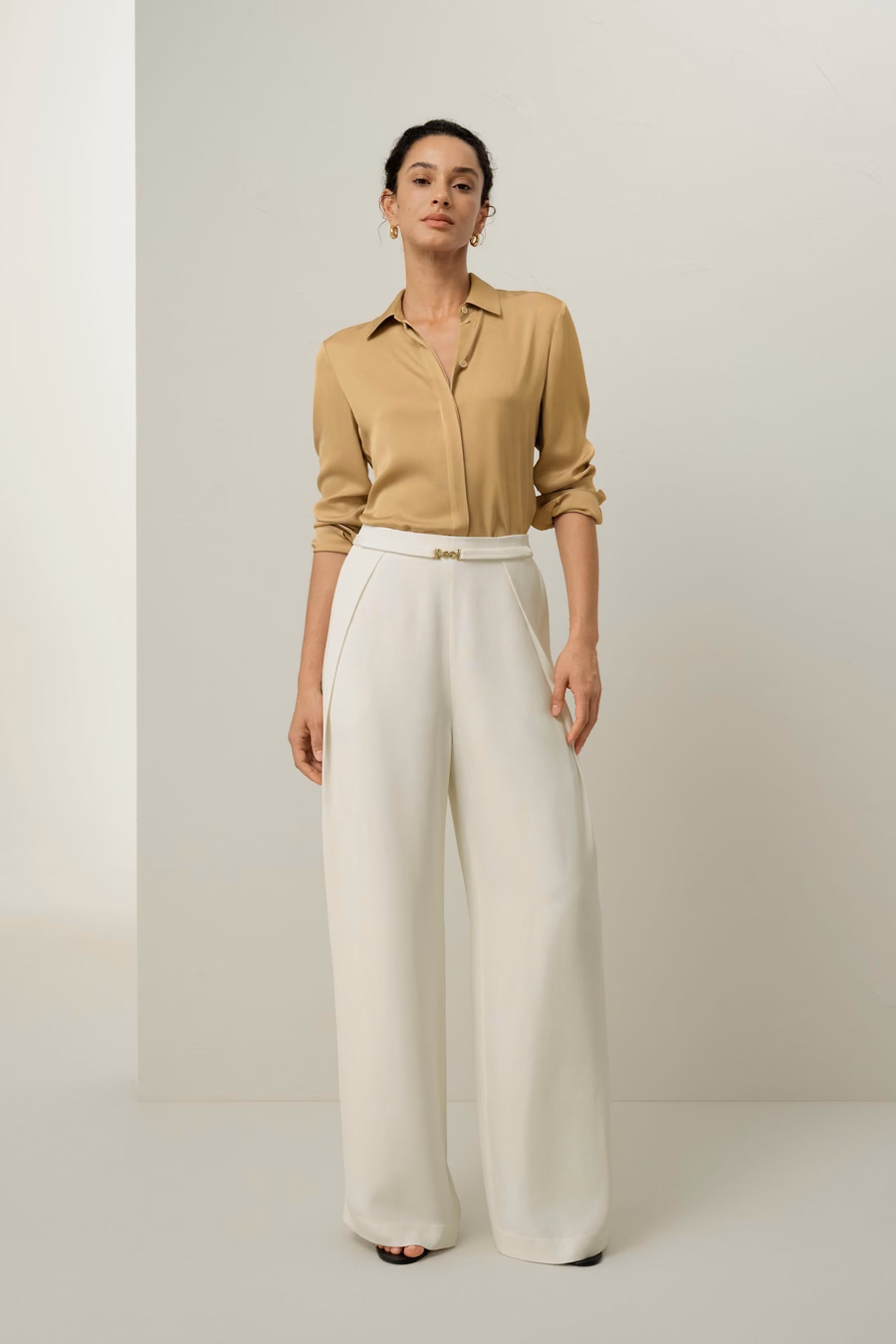 Camicia in Viscosa Doppia Georgette