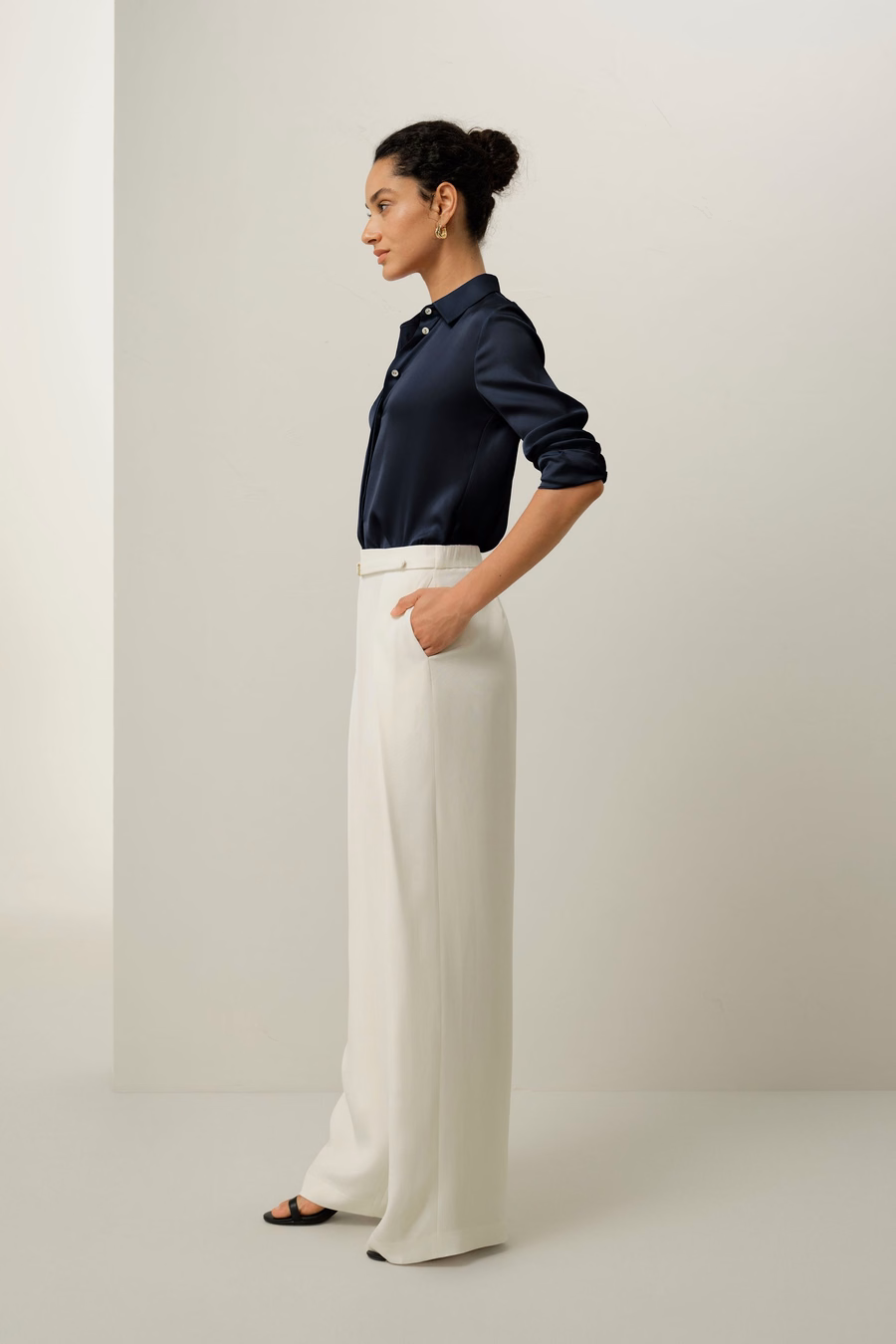 Camicia in Viscosa Doppia Georgette