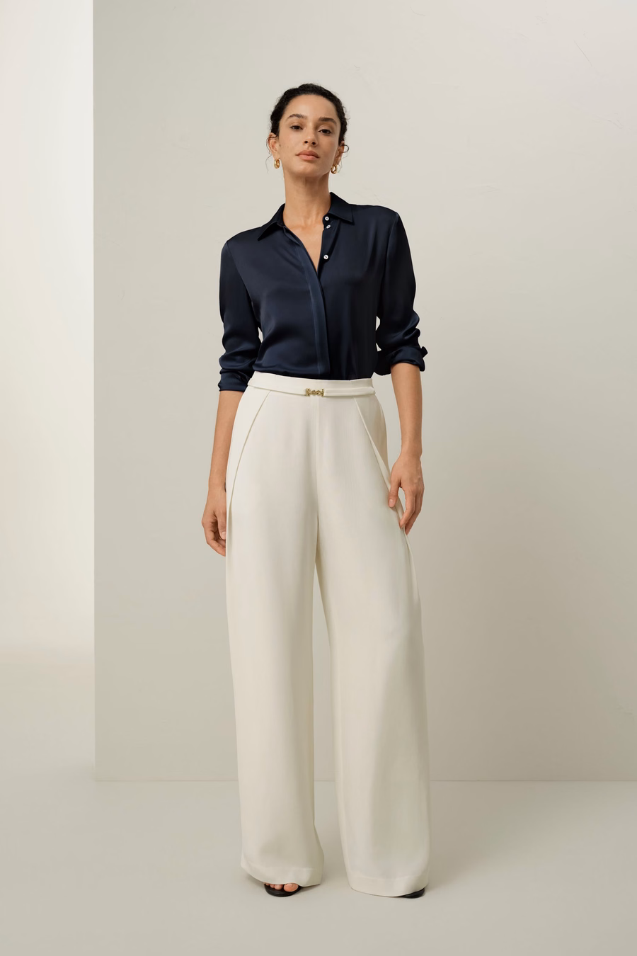 Camicia in Viscosa Doppia Georgette