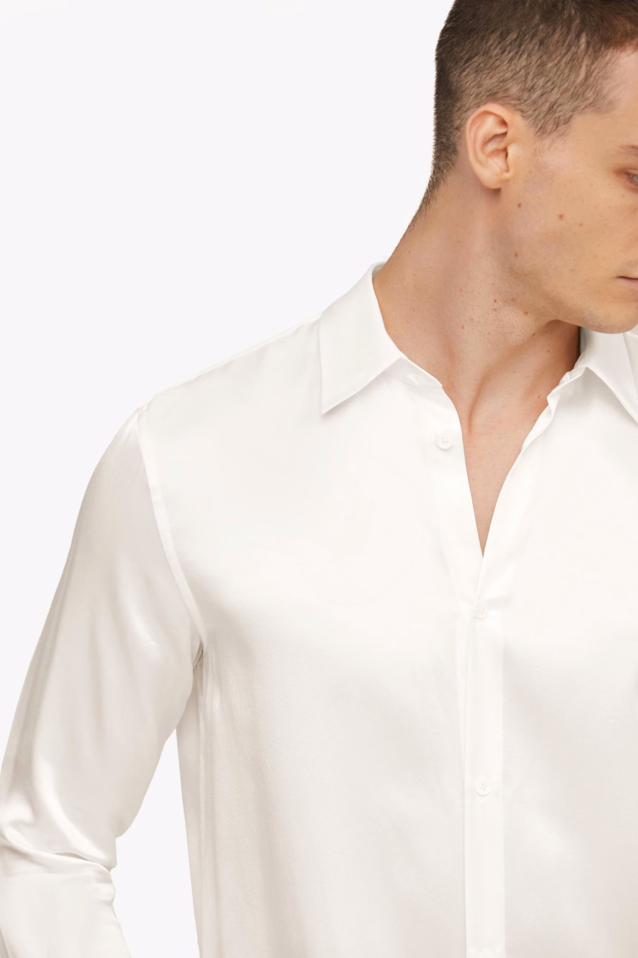Camicia Base in Sete di Gelso per Uomo