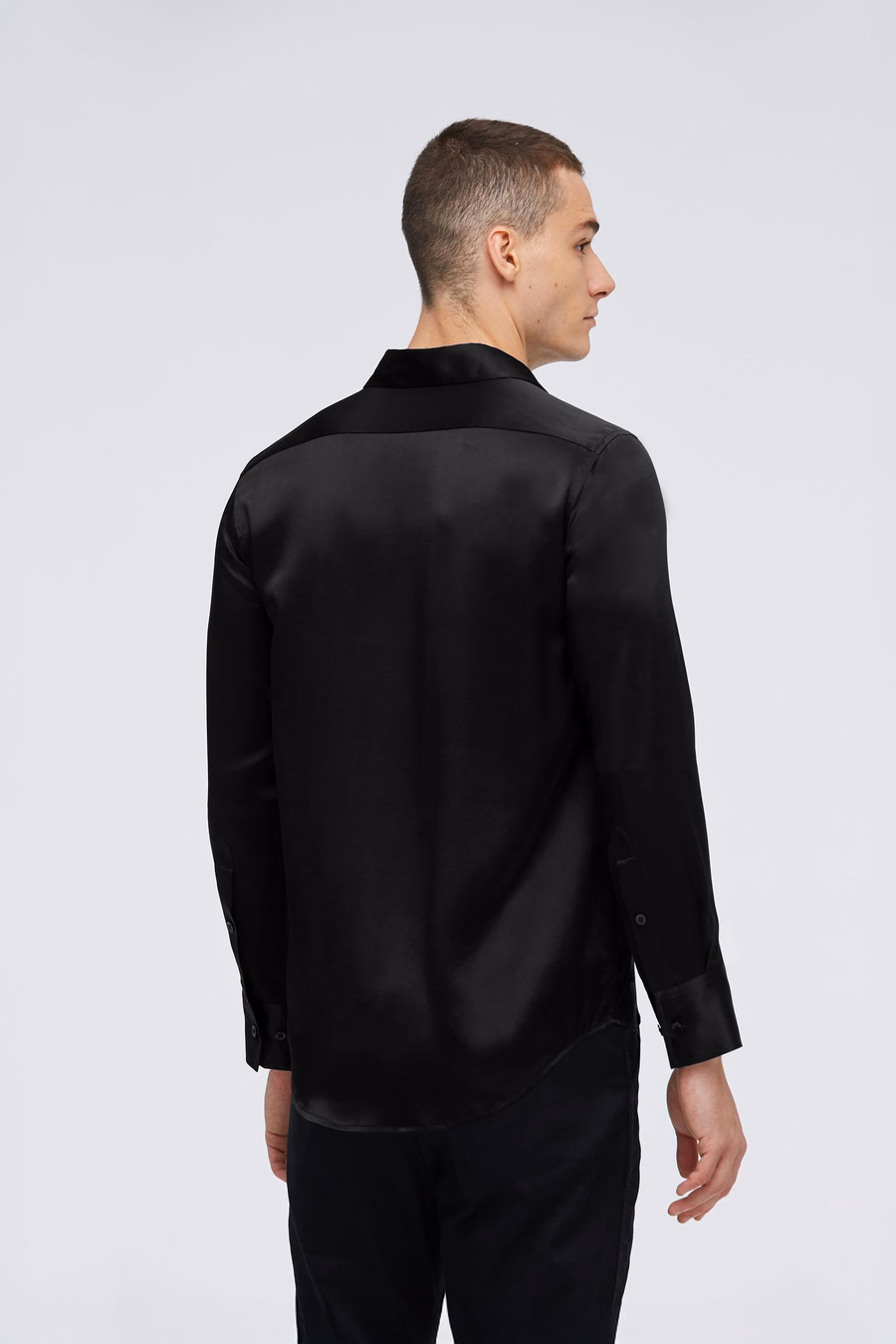Camicia Base in Sete di Gelso per Uomo