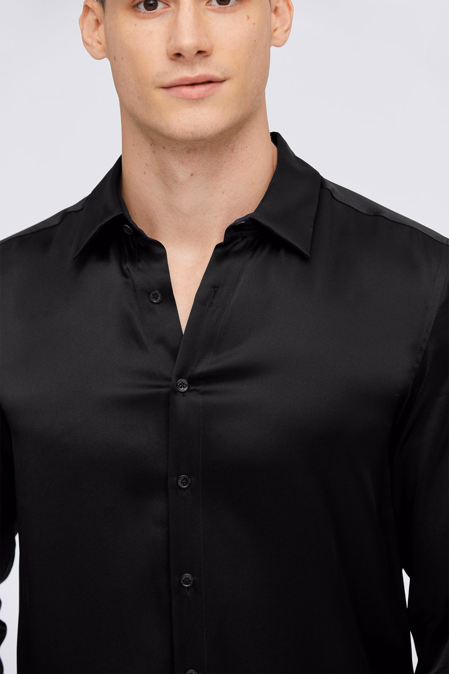 Camicia Base in Sete di Gelso per Uomo