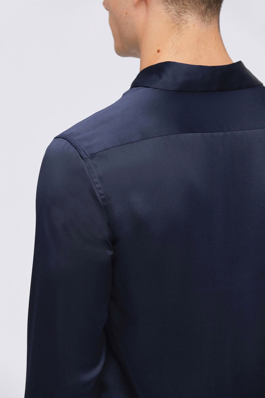 Camicia Base in Sete di Gelso per Uomo