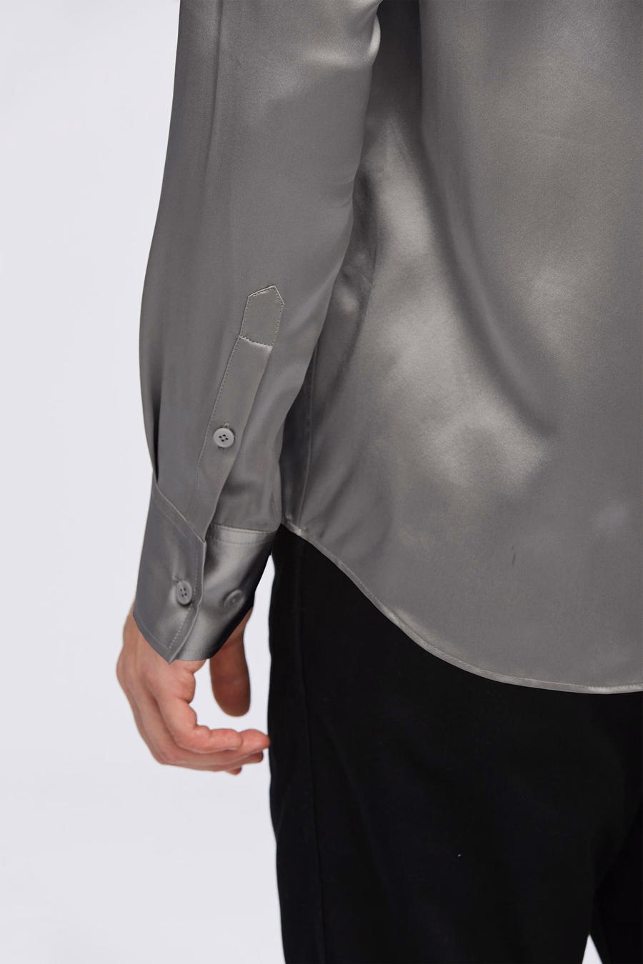 Camicia Base in Sete di Gelso per Uomo