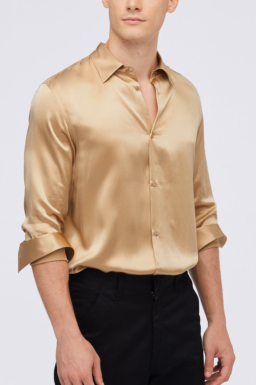 Camicia Base in Sete di Gelso per Uomo