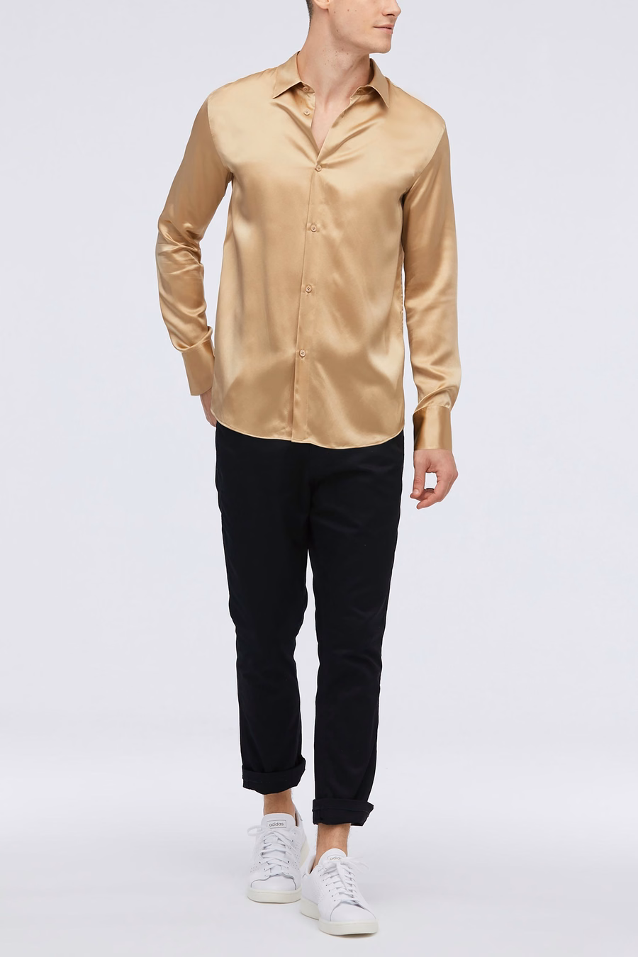 Camicia Base in Sete di Gelso per Uomo
