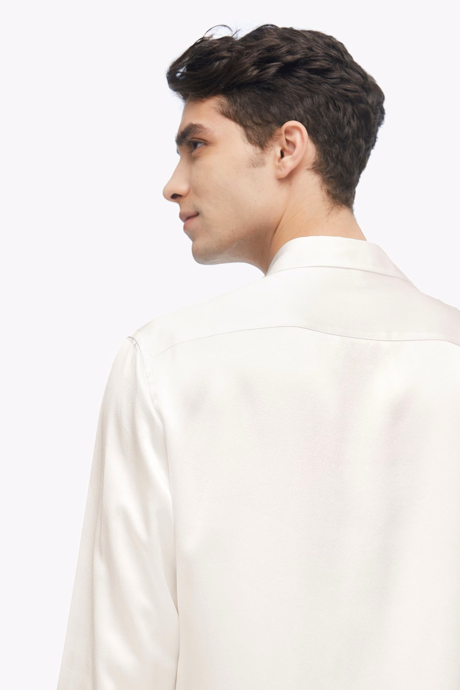 Camicia di Sete a Maniche Lunghe Classica per Uomo