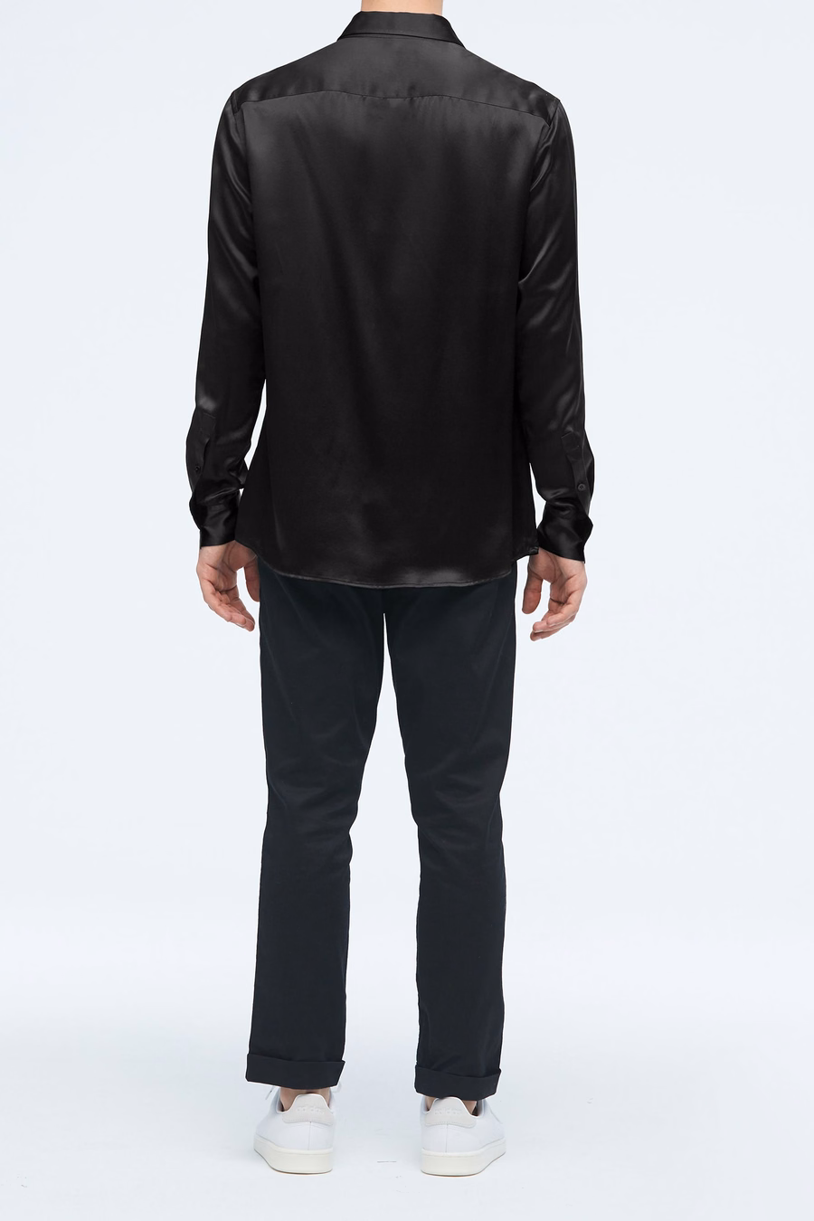Camicia di Sete a Maniche Lunghe Classica per Uomo
