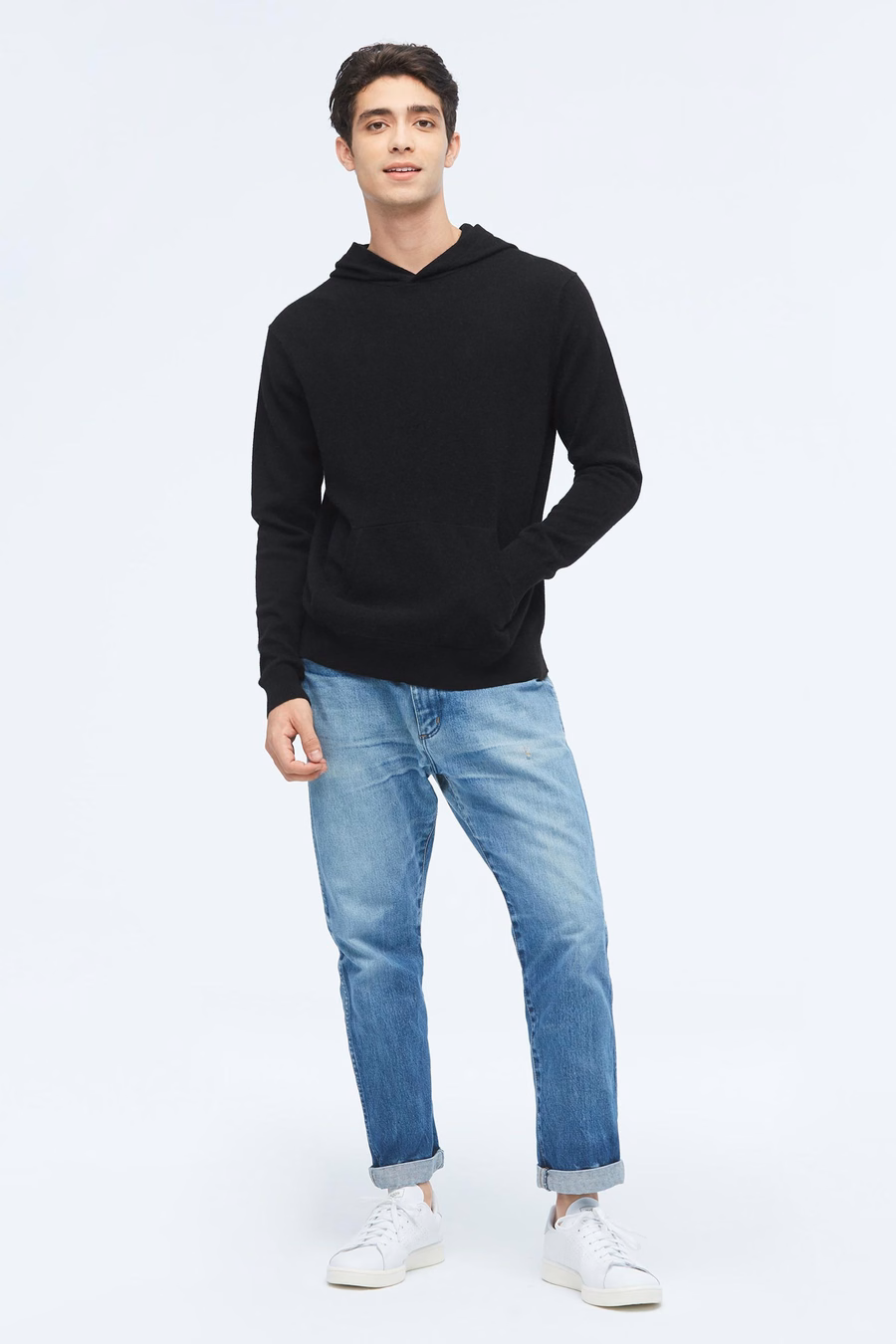 Felpa con cappuccio in cashmere per uomo
