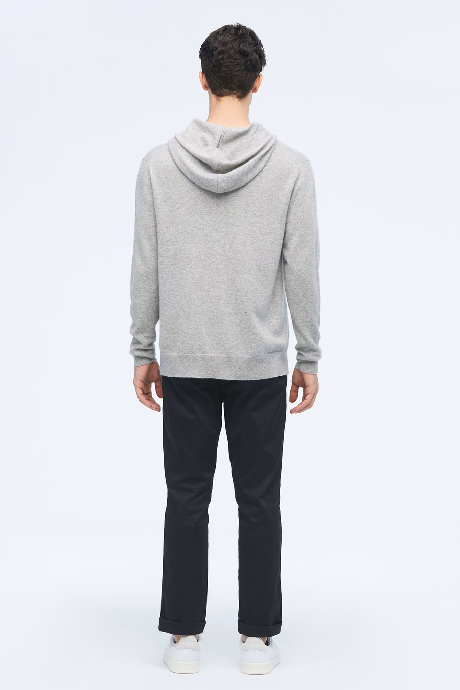 Felpa con cappuccio in cashmere per uomo