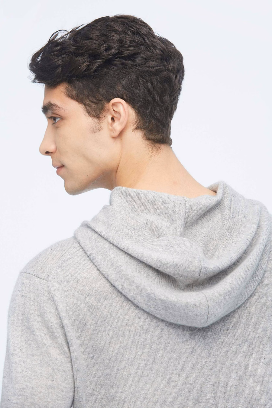 Felpa con cappuccio in cashmere per uomo
