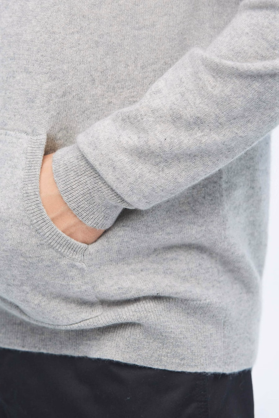 Felpa con cappuccio in cashmere per uomo