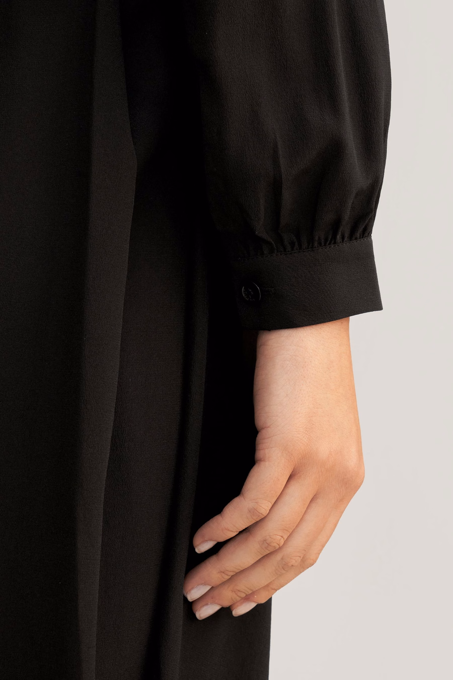 Abito di Seta Retro a Maniche Lunghe per Donna