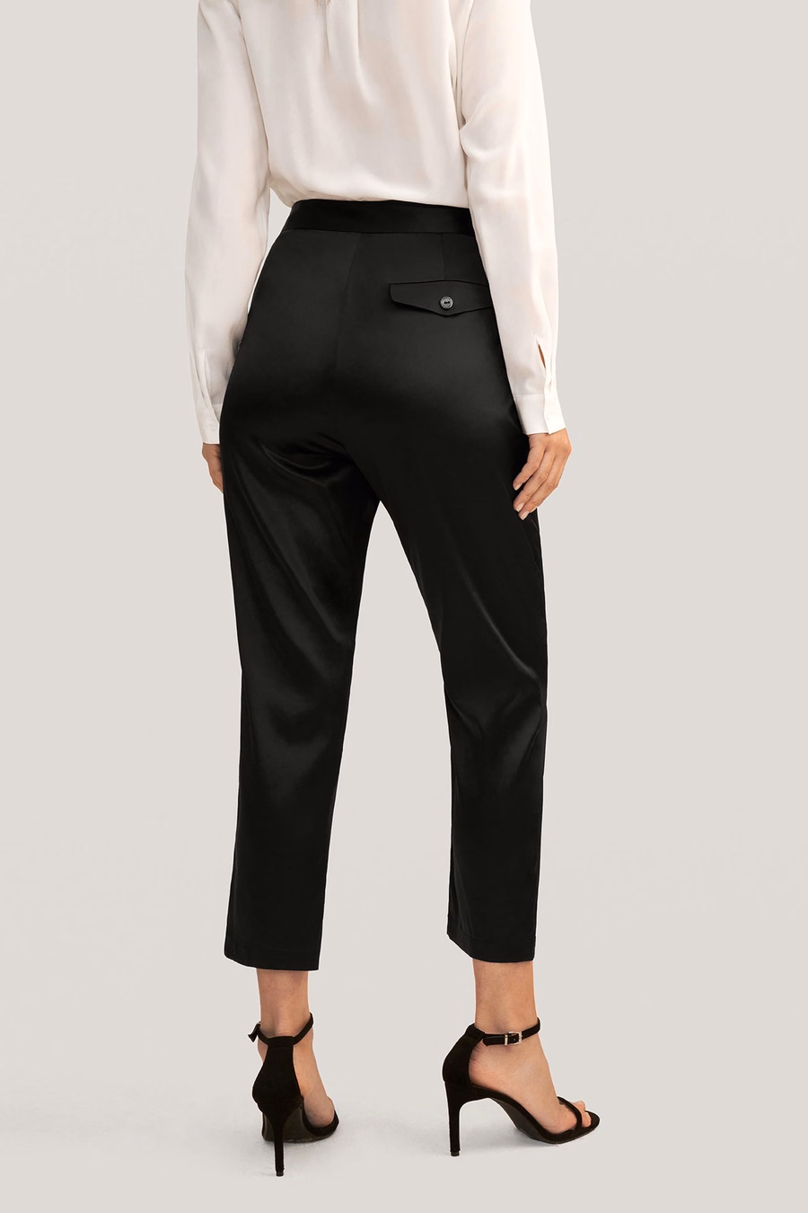 Pantaloni a sigaretta in seta Comfort Fit