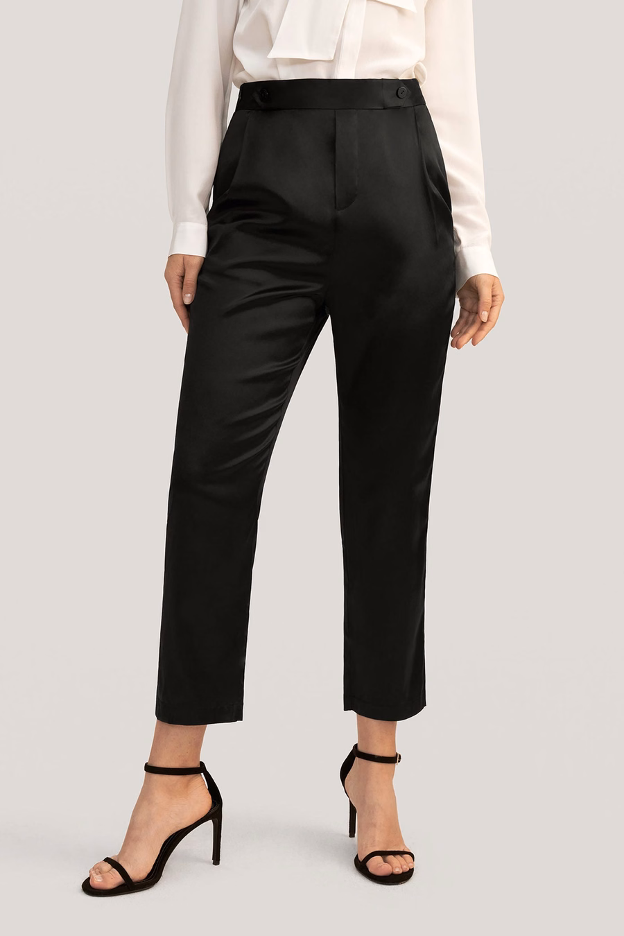 Pantaloni a sigaretta in seta Comfort Fit