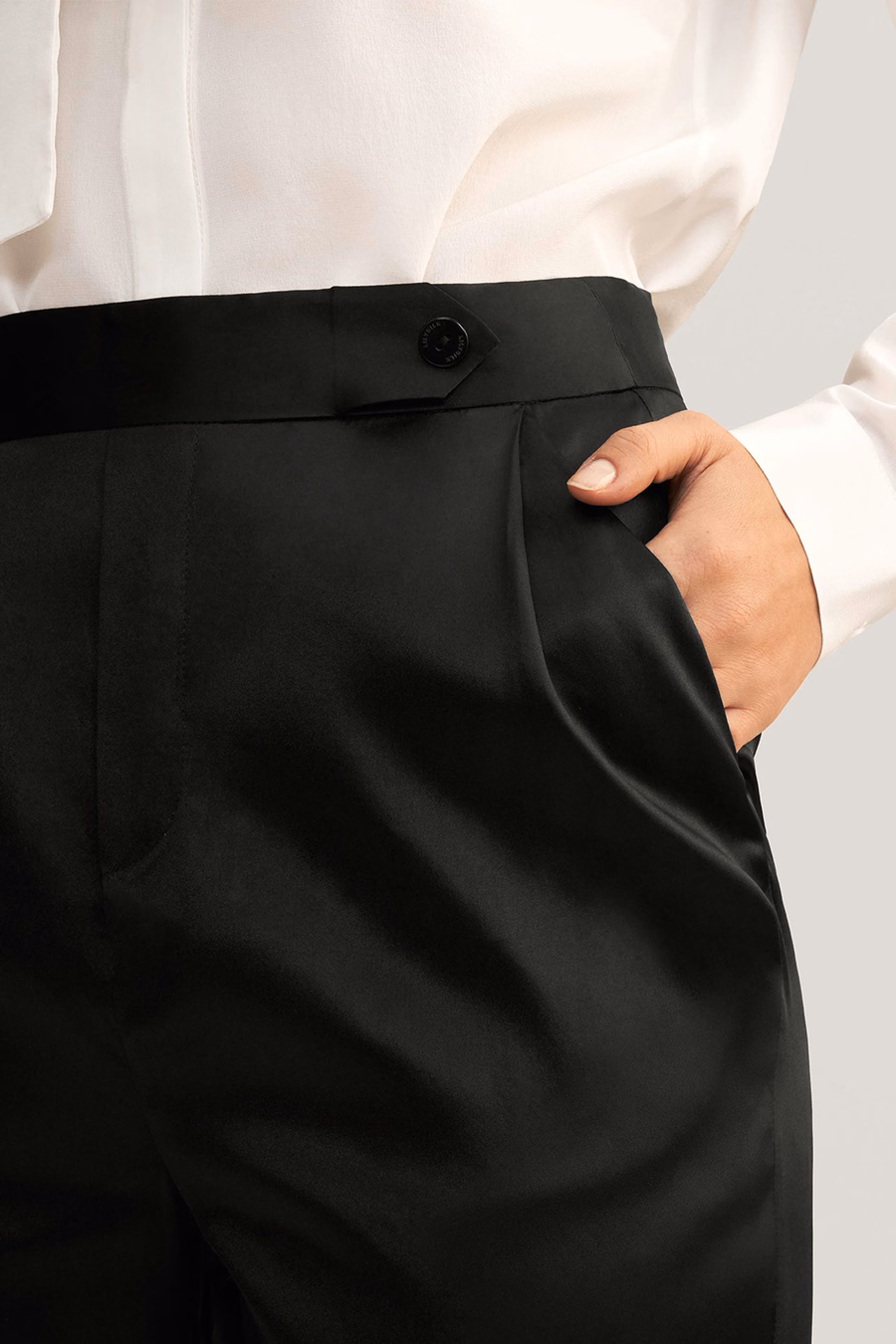 Pantaloni a sigaretta in seta Comfort Fit