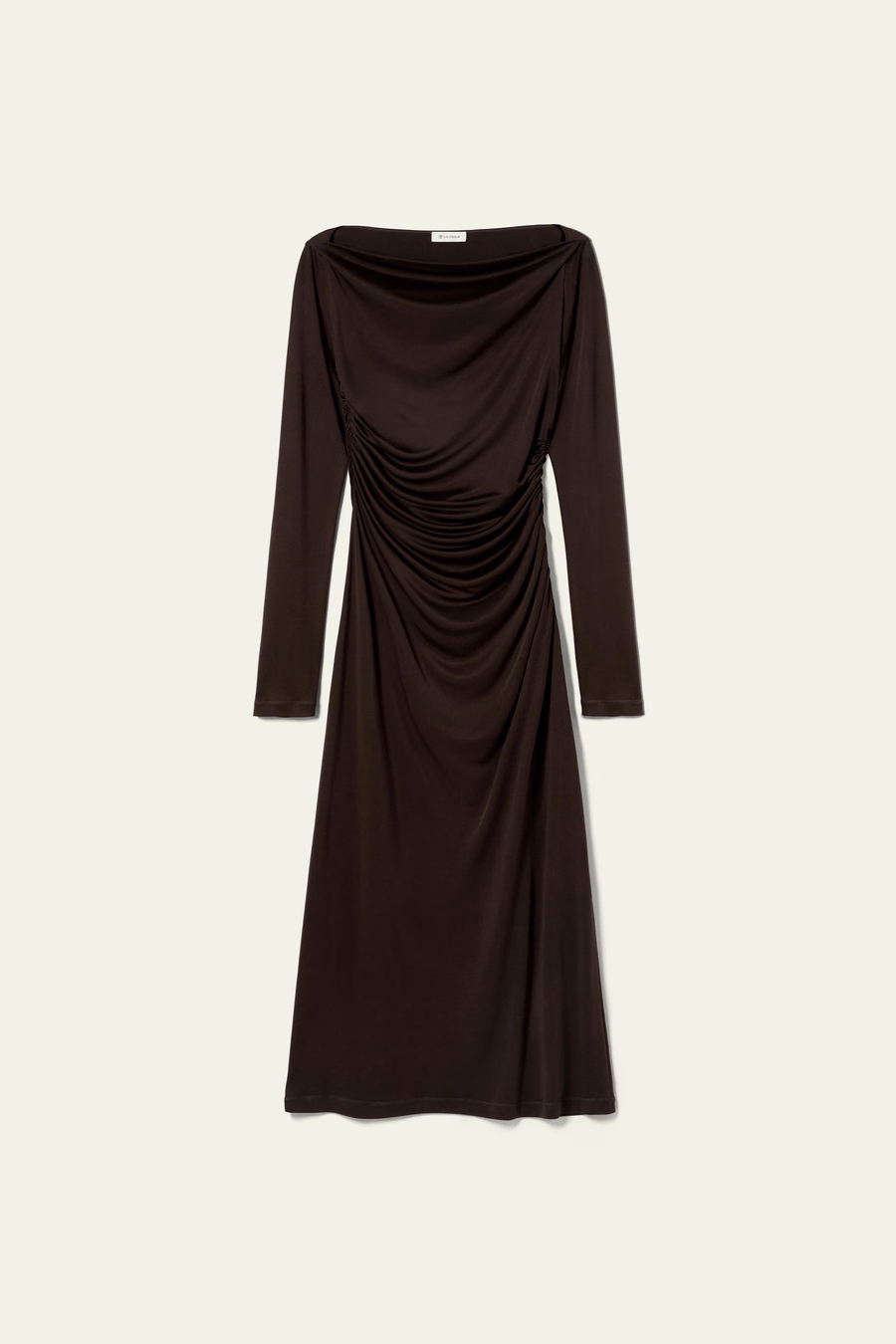 Elegante Abito Midi in Jersey di Seta