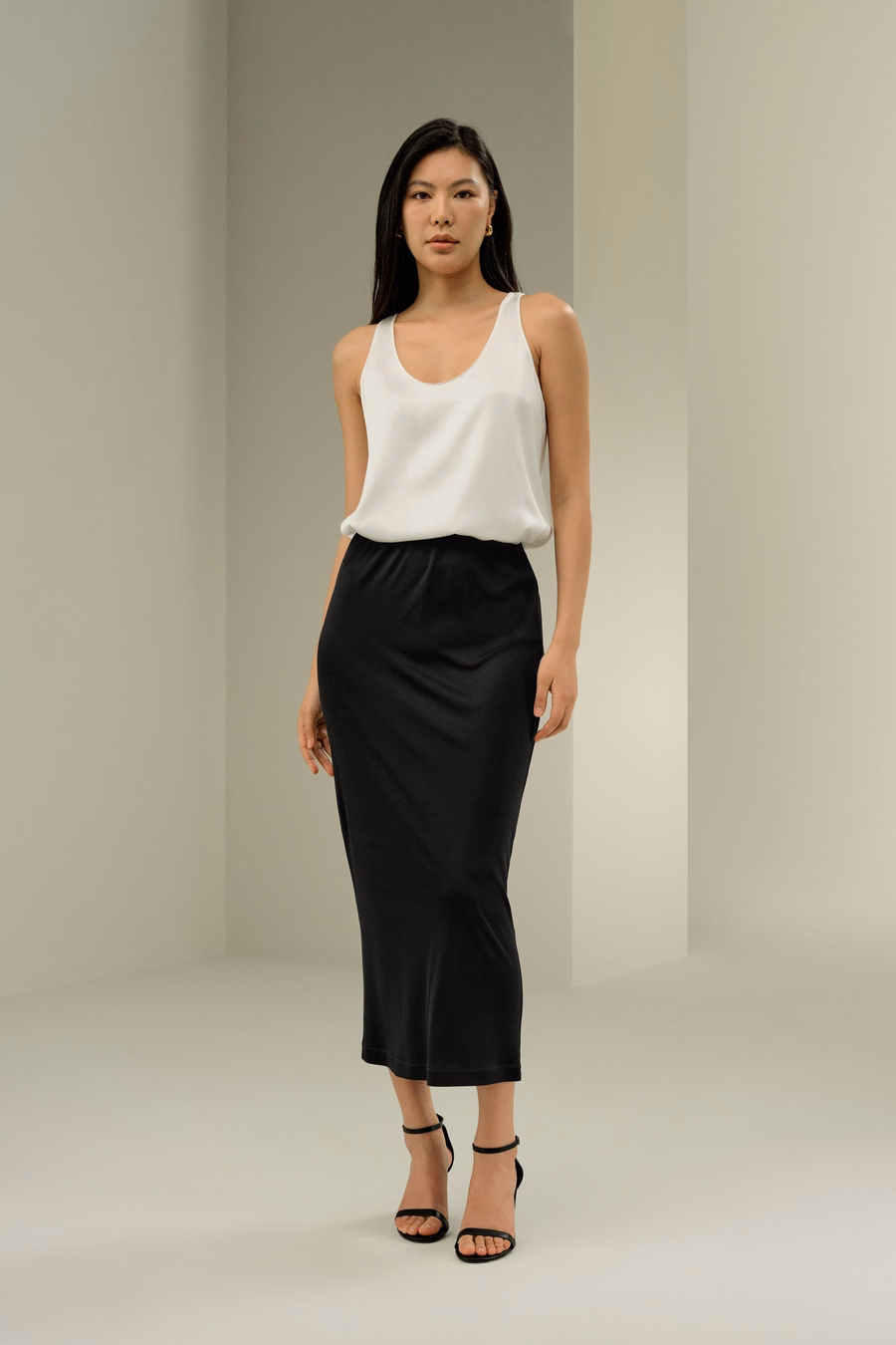 Elegante Gonna Midi in Seta