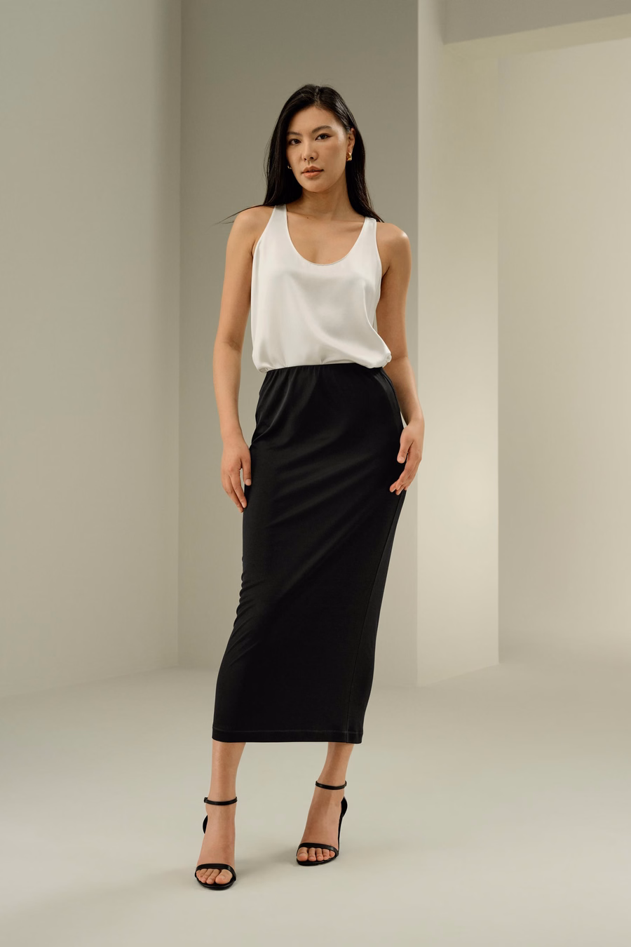 Elegante Gonna Midi in Seta
