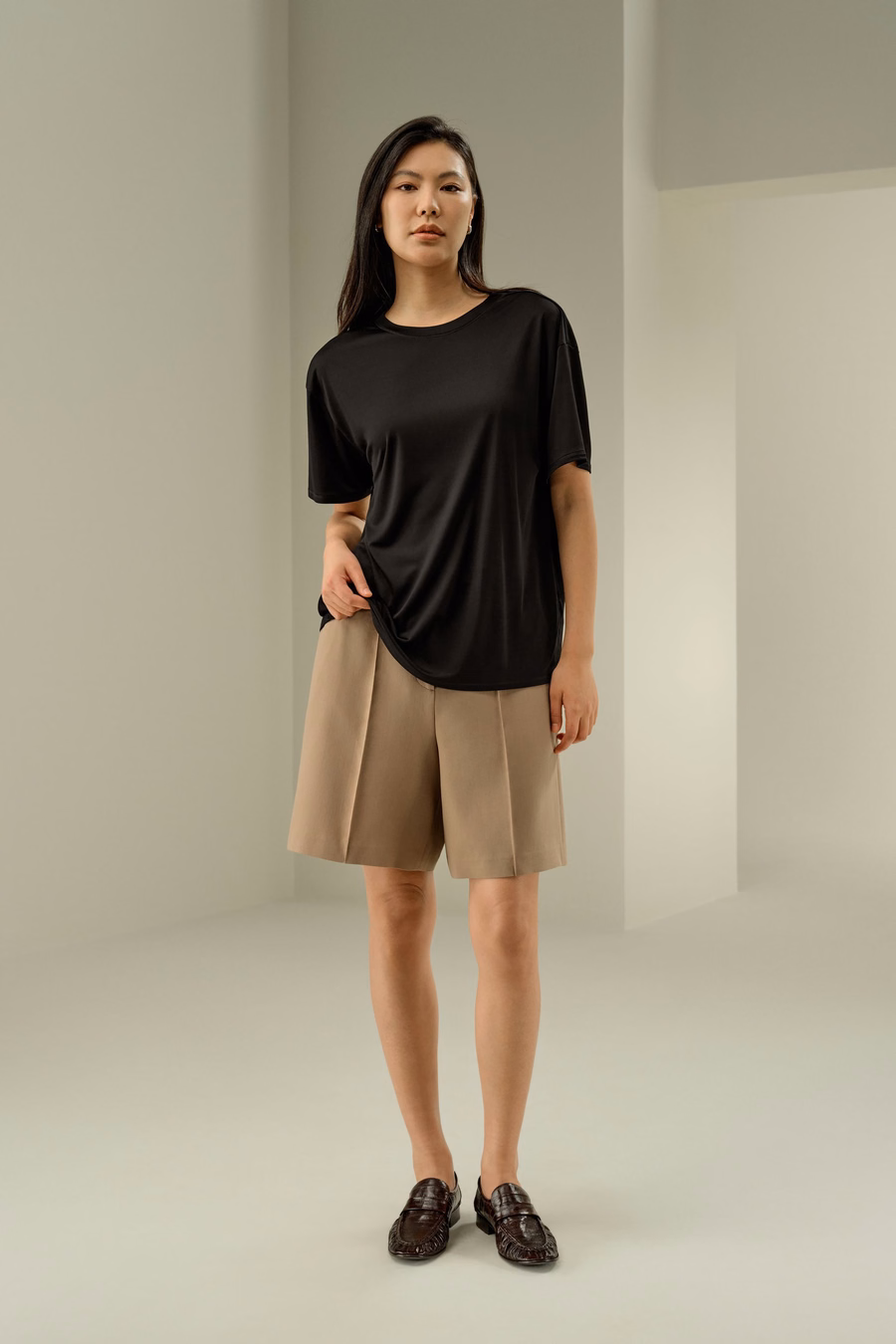 Maglietta Oversized in Jersey di Seta