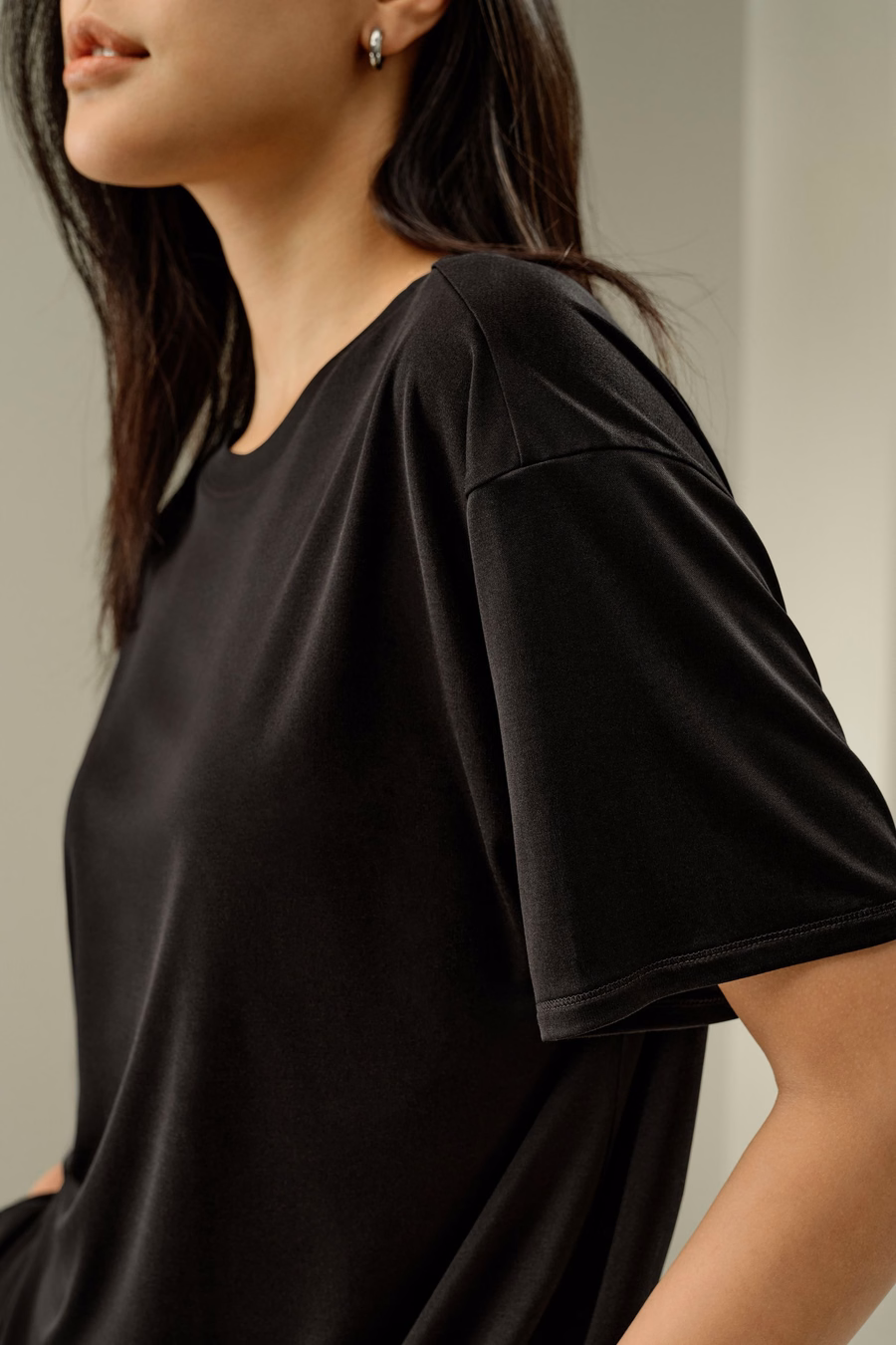 Maglietta Oversized in Jersey di Seta