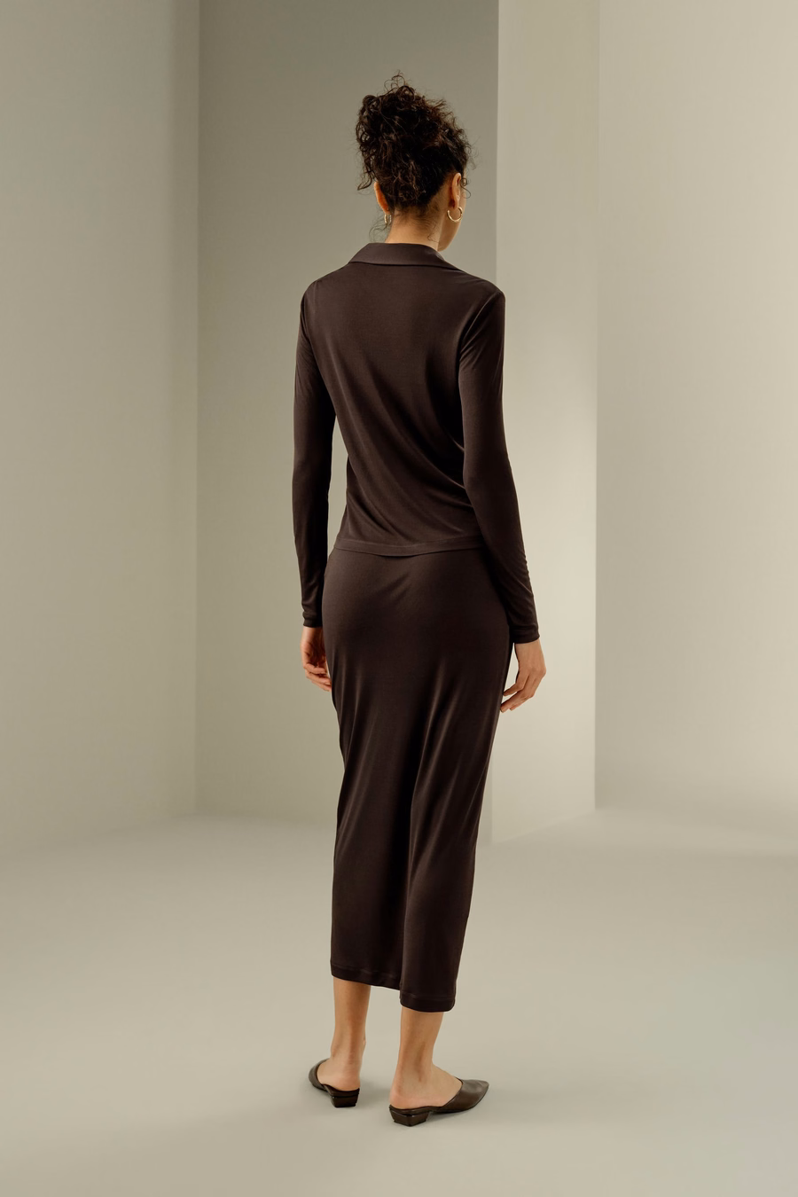 Camicia Basic Slim in Jersey di Seta
